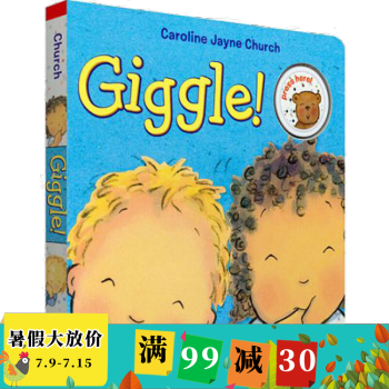 英文原版繪本 Giggle! 紙闆發音書 名傢Caroline Jayne Church 咯咯笑