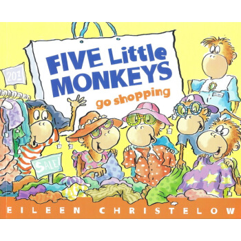 英文原版繪本Five Little Monkeys Go Shopping五隻小猴子廖彩杏