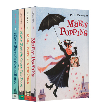 英文原版 Mary Poppins 4册 随风而来的玛丽阿姨 儿童文学章节书