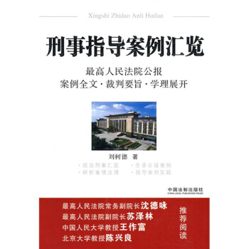 刑事指导案例汇览 pdf epub mobi 电子书 下载