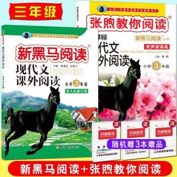 新版2册新黑马阅读+张煦教你阅读现代文课外阅读 3三年级新课标上下册 窦桂梅教你阅读升级版