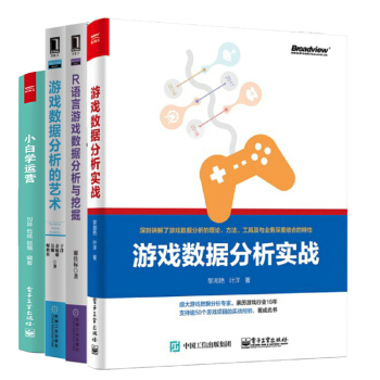 4册 游戏数据分析实战+R语言游戏数据分析与挖掘+游戏数据分析的艺术+小白学运营 pdf epub mobi 电子书 下载