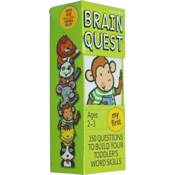 英文原版 Brain Quest My First 智力開發卡片書 2-3歲益智 美國學前全科練習