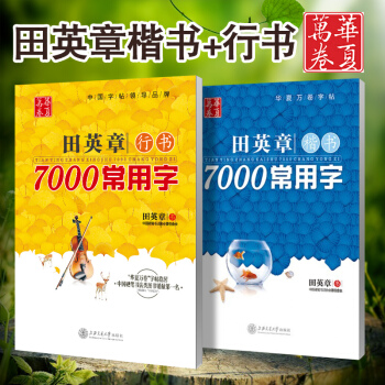 正版包邮 田英章行书(楷书)7000常用字 共两本田英章钢笔字帖硬笔楷书入门技法成人字帖