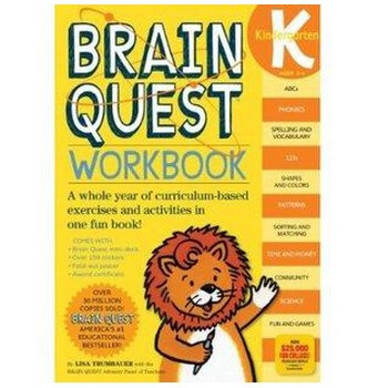 英文原版Brain Quest KindergartenWorkbook智力开发系列 练习册:幼儿园