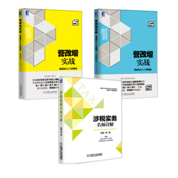 (3冊) 營改增實戰 增值稅從入門到精通:小規模納稅人+一般納稅人+涉稅實務名師詳解
