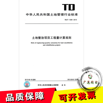 TD/T 1039-2013 土地整治项目工程量计算规则 pdf epub mobi 电子书 下载