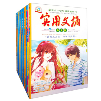 实用文摘中学版 2016年1-12月24本打包 青少年课外阅读读物文摘文学杂志 pdf epub mobi 下载