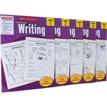 英文原版写作学乐成功系列Scholastic Success with Writing 5册 练习册