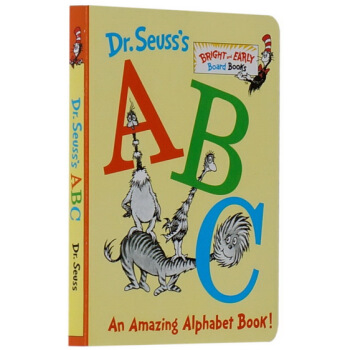 英文原版绘本 Dr. Seuss's ABC 苏斯博士 儿童学习字母纸板书 廖彩杏