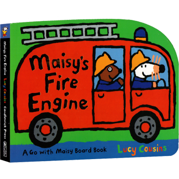 英文原版繪本 Maisy is Fire Engine 小鼠波波 交通工具 消防車造型紙闆書
