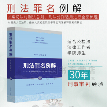 刑法罪名例解最高人民法院最高人民检察院关于罪名司法解释的案例解读刑法罪名精释姊妹篇典型案例 pdf epub mobi 下载