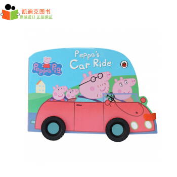 粉紅豬小妹 紙闆車輪玩具書 Peppa Pig Peppa's Car Ride 英文原版繪本紙闆#