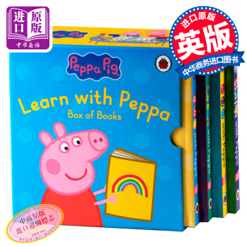【中商原版】粉红猪小妹 小猪佩奇纸板书4册盒装 英文原版 Peppa Pig ABC/123数字字母