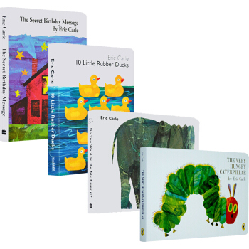 The Very Hungry Caterpillar 艾瑞卡尔 纸板书 4册 英文原版 pdf epub mobi 下载