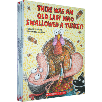 英文原版绘本 There Was An Old Lady Who Swallowed 系列12册