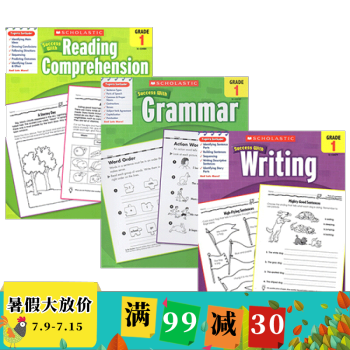 英文原版 Scholastic Success with 一年級3冊練習冊 學樂成功係列