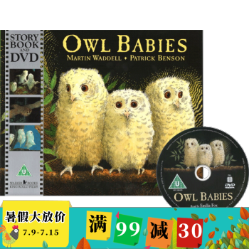 Owl Babies 英文原版绘本 小猫头鹰(书+DVD) 廖彩杏书单童书久久