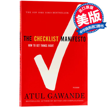 【中商原版】清單革命 阿圖 葛文德醫生 英文原版 The Checklist Manifesto