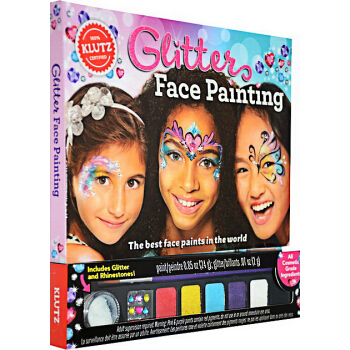 英文原版 Klutz Glitter Face Painting 假面舞会 脸部彩绘(书+工具包)