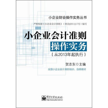 小企業財會操作實務叢書：小企業會計準則操作實務（從2013年起執行） pdf epub mobi 下载