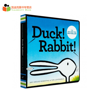 吳敏蘭書單 Duck!Rabbit!英文原版繪本 鴨子還是兔子思維拓展紙闆#