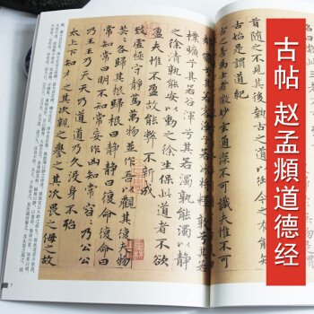 元趙孟頫道德經小楷道德經 曆代碑帖精粹 簡體旁注 楷書碑帖毛筆字帖 趙孟俯小楷道德經字帖