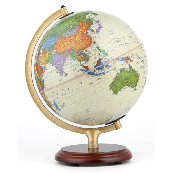 博目地球仪：32CM政区中、英文仿古灯光地球仪（木座合金架·113221） pdf epub mobi 下载