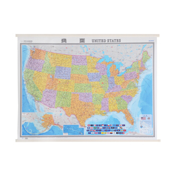 美國地圖掛圖 掛杆掛繩版 1.1*0.8m 雙麵覆膜防水 書房教室裝飾 pdf epub mobi 下载