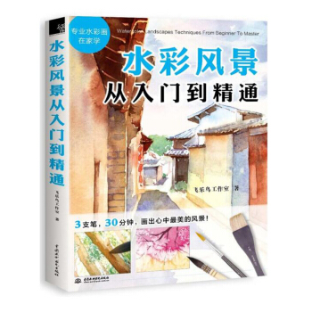 包郵 水彩風景從入門到精通 水彩畫完全自學教程書籍 水彩畫技法大全 水彩入門教材書 零基礎 pdf epub mobi 下载