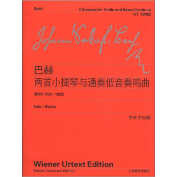 巴赫两首小提琴与通奏低音奏鸣曲（中外文对照） pdf epub mobi 下载