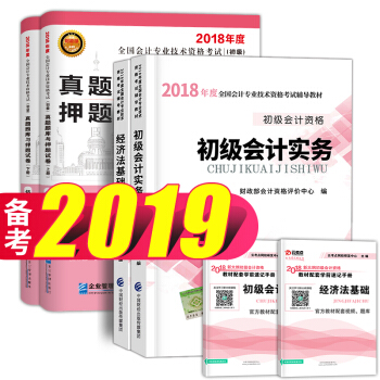 备考2019 初级会计职称2018教材+真题试卷 初级会计实务+经济法基础 全套6本