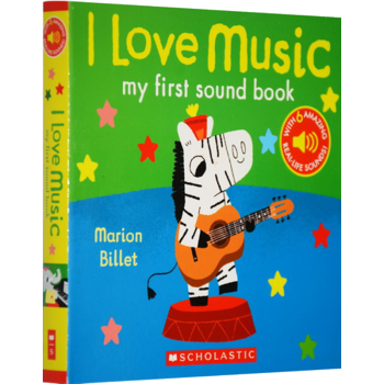 英文原版绘本I Love Music My First Sound Book 我爱音乐 纸板发音书