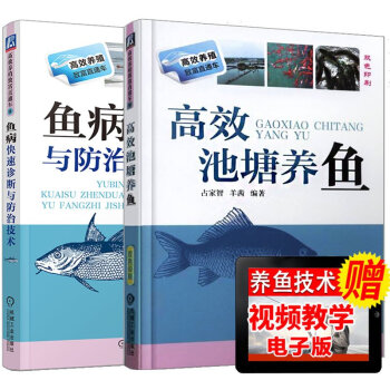 現貨【正版共2本】高效池塘養魚+魚病快速診斷與防治技術 科學養魚大全書籍 淡水魚類養殖