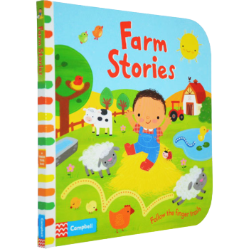 英文原版 Farm Stories Follow the Finger Trails