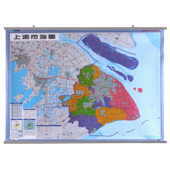 2018上海全圖上海市地圖掛圖政區交通 新版 1.1米X0.8米 中國行政圖 34分省係列 雙麵覆膜