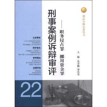 刑法分則實務叢書·刑事案例訴辯審評（22）：職務侵占罪 挪用資金罪 pdf epub mobi 電子書 下載