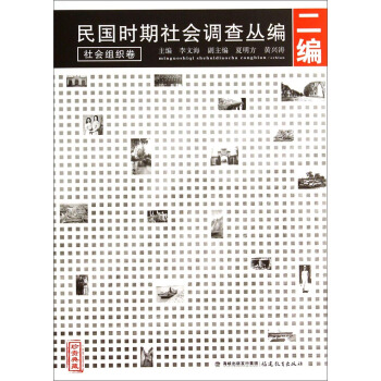 民国时期社会调查丛编（2编）：社会组织卷（珍贵典藏） pdf epub mobi 下载