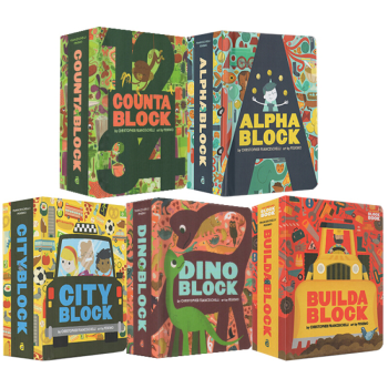 Alphablock 創意字母 數字 恐龍 城市 兒童啓濛紙闆異型書 造型書5冊 英文原版繪本 pdf epub mobi 電子書 下載