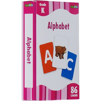Alphabet Flash Kids Cards英文启蒙高效闪卡 一盒86张