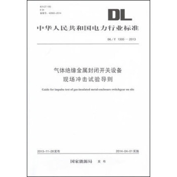 DL/T 1300-2013 氣體絕緣金屬封閉開關設備現場衝擊試驗導則 pdf epub mobi 電子書 下載