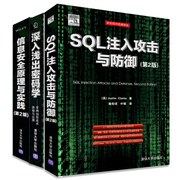 安全攻防入门 信息安全原理与实践 深入浅出密码学 SQL注入攻击与防御(第2版)(套装共3册)