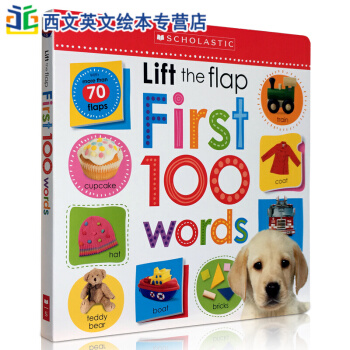 英文原版Lift The Flap First 100 words纸板翻翻机关启蒙词汇典