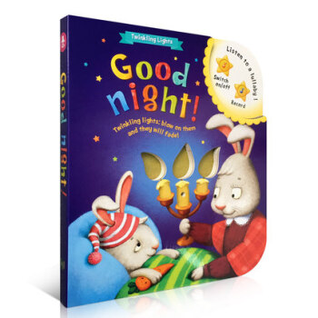 英文原版 Good Night 發聲燈光書睡前溫和的小故事 0-3歲 聖誕節禮物