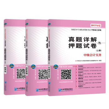 2017年全國會計專業技術資格考試真題詳解與押題試捲中級會計資格:中級會計實務+財務管理+經濟法（套裝共3冊） pdf epub mobi 下载