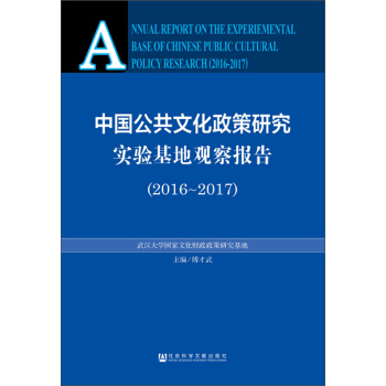中國公共文化政策研究實驗基地觀察報告（2016～2017） pdf epub mobi 下载