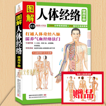【赠穴位图】 图解人体经络使用手册 健康大学堂 拔罐刮痧艾灸气功食疗 中医养生书籍 四季