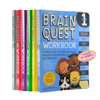【中商原版】Brain Quest workbook Grade 1-6大脑任务练习册6册套装原版