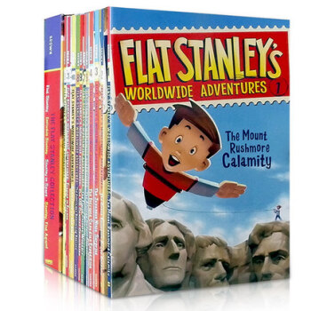 英文原版 Flat Stanley 17本 扁平男孩斯坦利 男孩英雄主题 章节桥梁书小说
