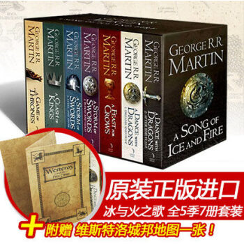 冰與火之歌英文原版A Song of Ice and Fire5季全 權利的遊戲 附地圖 pdf epub mobi 電子書 下載